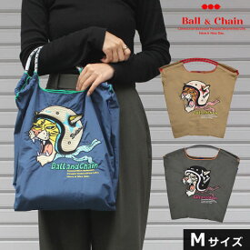 【毎日出荷中】【送料無料】【即納】 Ball＆Chain ボールアンドチェーン 正規品 HELMETTO TIGER Mサイズ バッグ エコバッグ トートバッグ 刺繍 ギフト hideaki mihara 301049