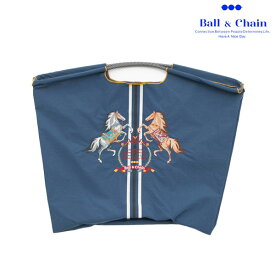 【送料無料】【即納】 Ball＆Chain ボールアンドチェーン 正規品 TWO HORSES Lサイズ ホース 馬 バッグ ショッピング エコ トート ショルダー 刺繍 ギフト 小物 301124 Ball and Chain ball&chain san hideaki mihara