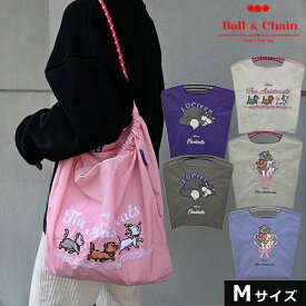 【送料無料】【即納】 Ball＆Chain ボールアンドチェーン 正規品 THE Aristocats THE Aristocats Ribbon LUCIFER Mサイズ キャラクター ディズニー シンデレラ おしゃれキャット ルシファー バッグ エコバッグ トートバッグ 刺繍 ギフト A4 324000