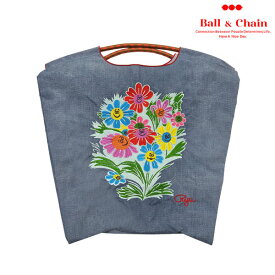 【送料無料】【即納】 Ball＆Chain ボールアンドチェーン 正規品 A.FLOWER Mサイズ RyuAmbe バッグ エコバッグ トートバッグ 刺繍 ギフト A4 314008