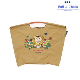 【送料無料】【即納】 Ball＆Chain ボールアンドチェーン 正規品 L.Hedgehog(ハリネズミ) / L.LION(ライオン) Lサイズ LISA LARSON リサ・ラーソン バッグ エコバッグ トートバッグ 刺繍 ギフト A4 357100 357103 357104