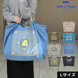 【送料無料】【即納】 Ball＆Chain ボールアンドチェーン 正規品 オリジナル Various Vases FLOWER WHALE FLOWER FONT LEMON BANDANA Lサイズ バッグ エコバッグ トートバッグ ショルダー 刺繍 ギフト A4 Ball and Chain ball&chain 301159 301154 301157 301158 bcol3