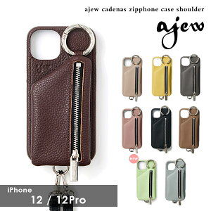 【12/12pro対応】エジュー ajew 通販 12月下旬予約 ajew cadenas zipphone case shoulder iPhone12 iPhone12pro iphoneケース 携帯カバー 携帯ケース 新型iphone 肩掛け ケース 紐 レザー ストラップ ひも付き ショルダー 自立 小銭入れ ICカード ac201900712