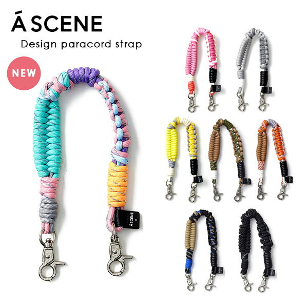 【ポイント5倍】【紐のみ】【即納】 エーシーン A SCENE Design paracord strap ショルダー ストラップ ハンドストラップ 短い iPhoneケース ajew エジュー as03-003 ギフト