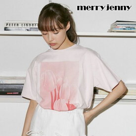 【即納】 メリージェニー merry jenny トップス 24春夏 square tulip tee 半袖 Tシャツ ミドル丈 282422703501