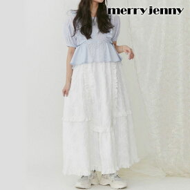 メリージェニー merry jenny ボトムス flowerギャザースカート 5月下旬～6月中旬予約 ロング丈 スカート 282430802301