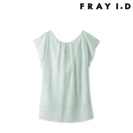 【SALE10%OFF】 【即納】 フレイアイディー FRAY I.D トップス 24春夏 シフォンレイヤードドレープトップス ミドル丈 半袖 fwct242088