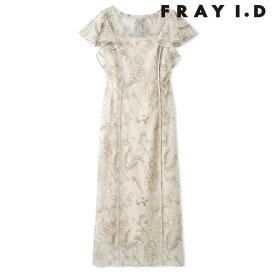 【SALE60%OFF】【即納】 フレイアイディー FRAY I.D ワンピース ミックスエンブロイダリーレースドレス ドレス ロング丈 半袖 結婚式 fwfo251504