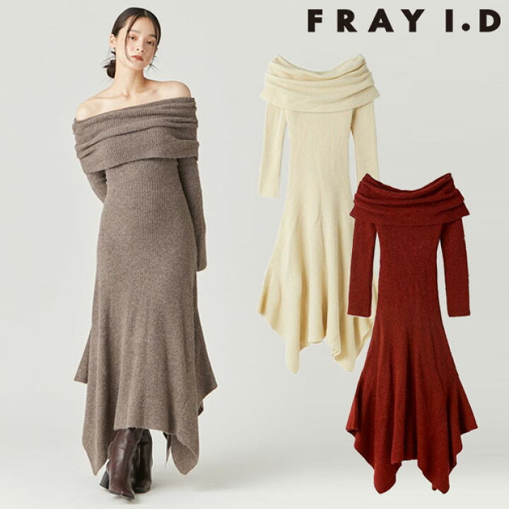 楽天市場】フレイアイディー FRAY I.D ワンピース 24秋冬 オフショル 