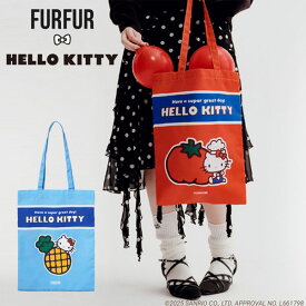 【スプリングセール20%OFF】【即納】 ファーファー FURFUR 小物 HELLO KITTYトートバッグ バッグ トートバッグ HELLO KITTY コラボ A4 サブバッグ エコバッグ rwgb261509
