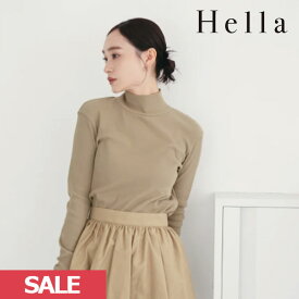 【SUMMER SALE50%OFF】【即納】 ヘラ Hella トップス 23winter HIGHNECK RIB CUTSEW ミドル丈 長袖 ハイネック カットソー インナー h233-25 23秋冬