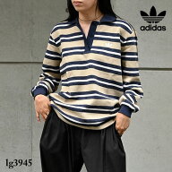 【即納】アディダスオリジナルス adidas originals ストライプ柄ニットポロシャツ 長袖 ボーダーT トップ…