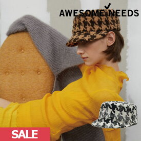 【SPRING SALE50%OFF】 【即納】 AWESOME NEEDS オーサムニーズ BELLBOY CAP CHECK レディース 帽子 ハット 小物 bbcap-check ギフト