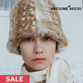 【SUMMER SALE50%OFF】【即納】 AWESOME NEEDS オーサムニーズ FUR LAMPSHADE HAT レディース 帽子 ハット 小物 flhat ギフト