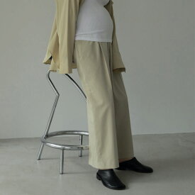 anuke 2024SpringSummer アンヌーク ボトムス Reha. Tuck Wide Pants 5月中旬～6月上旬予約 リハタックワイドパンツ ロング丈 マタニティ 2024ss 72410701 72410801