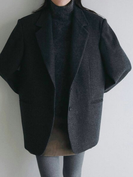 【予約販売】アンヌーク anuke 2026Prefall アウター Herringbone Wool Jacket 9月中旬～10月上旬予約 ヘリンボーンウールジャケット 長袖 ミドル丈 26秋冬 62620104【先行ご予約（納期をご確認ください）】