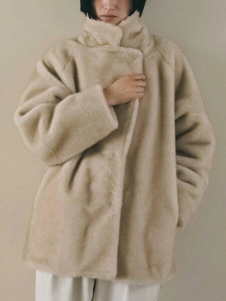 【予約販売】アンヌーク anuke 2026winter アウター Eco Minkfur Jacket 11月下旬～12月中旬予約 エコミンクファージャケット ミドル丈 長袖 ボリューム 62620110 62520101 26冬【先行ご予約（納期をご確認ください）】