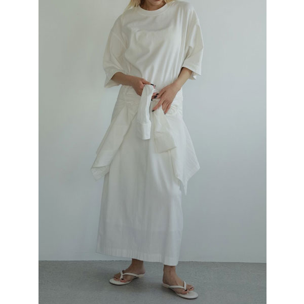 エントリーでポイント上乗セ 【セール60%OFF】【即納】 アンヌーク anuke ワンピース Over Tshirt Onepiece オーバーTシャツワンピース ロング丈 七分袖 半袖 ドレス 62510331 - メイン画像 1