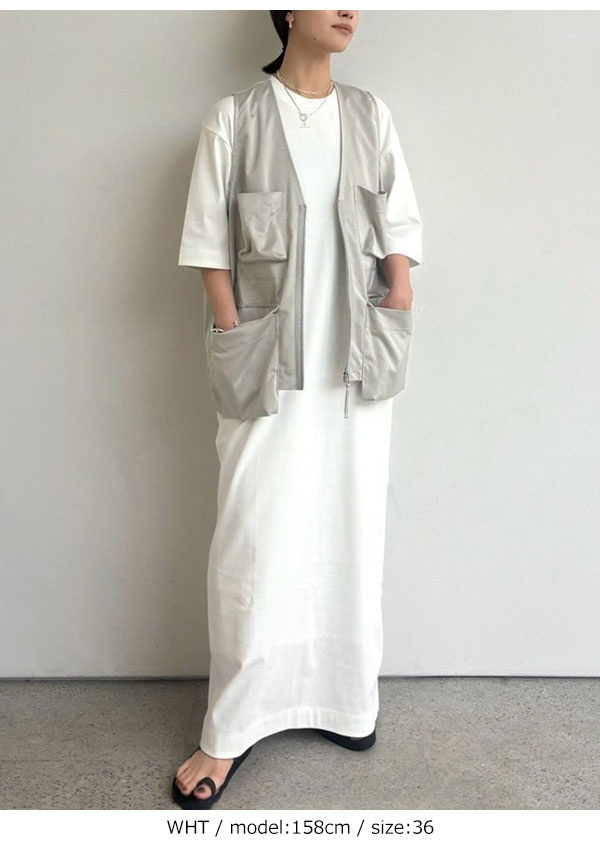 エントリーでポイント上乗セ 【セール60%OFF】【即納】 アンヌーク anuke ワンピース Over Tshirt Onepiece オーバーTシャツワンピース ロング丈 七分袖 半袖 ドレス 62510331 - メイン画像 14
