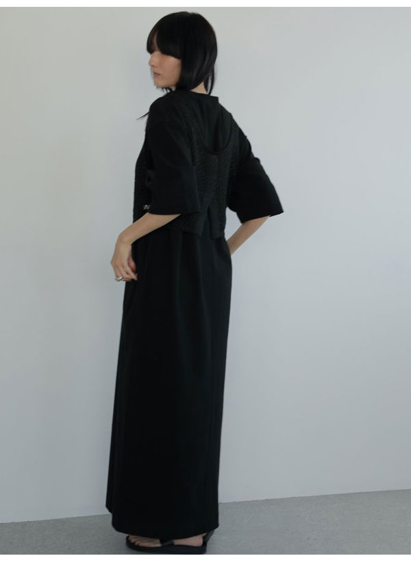 エントリーでポイント上乗セ 【セール60%OFF】【即納】 アンヌーク anuke ワンピース Over Tshirt Onepiece オーバーTシャツワンピース ロング丈 七分袖 半袖 ドレス 62510331 - メイン画像 8