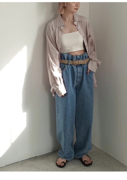 アンヌーク anuke Waist Tuck Denim 36（anuke アンヌーク Strech 
