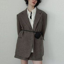 アンヌーク anuke 2025FallWinter アウター Herringbone Wool Jacket 10月上旬～下旬予約 ヘリンボーンウールジャケット ミドル丈 長袖 テーラード 25秋冬 62520107
