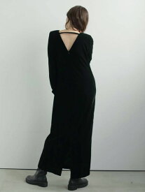 【即納】 アンヌーク anuke 2025FallWinter ドレス Velour Pencil Onepiece ベロアペンシルワンピース ロング丈 長袖 25秋冬 62520319