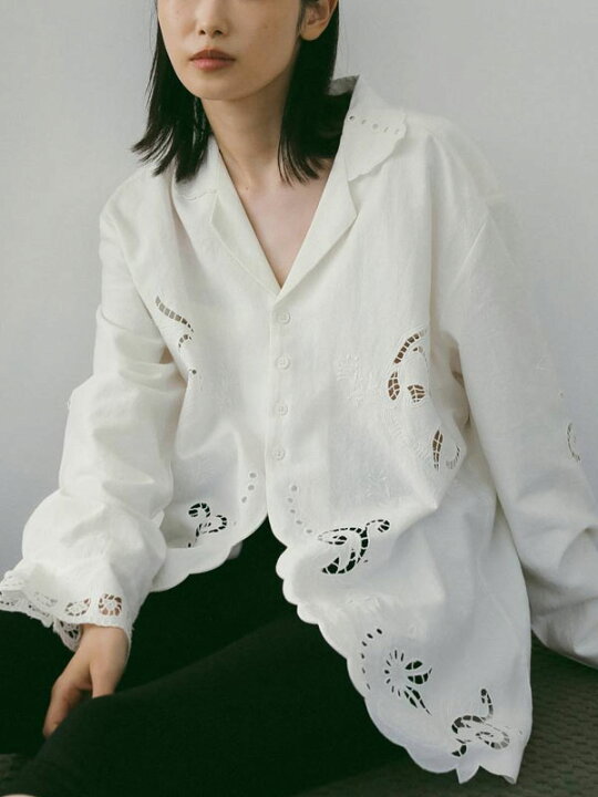 楽天市場】アンヌーク anuke 2026Prefall トップス Cutwork Opencollar