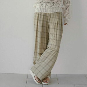 �y���[�z �A���k�[�N anuke 2026springsummer �{�g���X Check Daubletuck Pants �`�F�b�N�_�u���^�b�N�p���c �Z�b�g�A�b�v 26�t�� 62610102 62610702