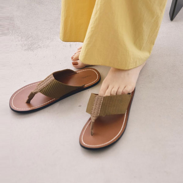 ショッピング 予約限定セール todayful tong leather sandals aid 