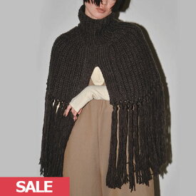 【TODAYFUL SALE】 【30%OFF】 【即納】 TODAYFUL セール トゥデイフル Fringe Knit Cape フリンジニットケープ トップス ハイネック スリット ミドル丈 12320528