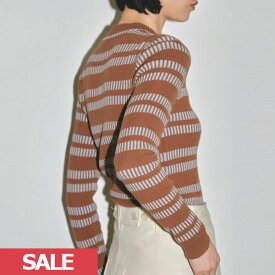 【TODAYFUL SALE】 【20%OFF】 【即納】 TODAYFUL 2023prefall トゥデイフル トップス Border Crewneck Tops ボーダークルーネックトップス ミドル丈 12320607