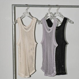 TODAYFUL 2024springsummer トゥデイフル トップス Mesh Tank Top 一部6月中旬～下旬予約 メッシュタンクトップ ミドル丈 ノースリーブ 2024ss 12410604