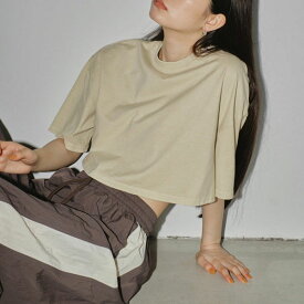 【即納】 TODAYFUL 2024springsummer トゥデイフル トップス Cropped Cotton T-shirts クロップドコットンTシャツ ショート丈 半袖 2024ss 12410605