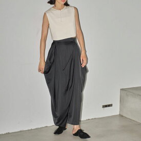 【予約販売】 TODAYFUL 2024springsummer トゥデイフル ボトムス Satin Drape Skirt 5月中旬～6月上旬予約 サテンドレープスカート ロング丈 2024ss 12410803