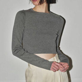 【予約販売】 TODAYFUL 2024prefall トゥデイフル トップス Cropped Smooth Knit 9月中旬～10月上旬予約 クロップドスムースニット ショート丈 長袖 2024aw 12420511