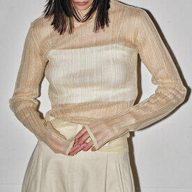 【予約販売】 TODAYFUL 2024prefall トゥデイフル ワンピース Sheer Randomrib Knit 8月中旬～9月上旬予約 シアーランダムリブニット 長袖 2024aw 12420513