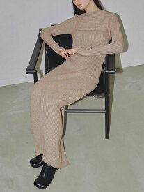 【SALE20%OFF】【即納】 トゥデイフル TODAYFUL セール Mix Boucle Knitdress ミックスブークレニットドレス ワンピース ロング丈 長袖 スリット 12320306