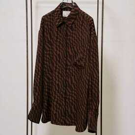【スーパーセール20%OFF】【即納】トゥデイフル TODAYFUL 2025prefall トップス Geometric Over Shirts ジオメトリックオーバーシャツ ミドル丈 長袖 12520407 25秋冬