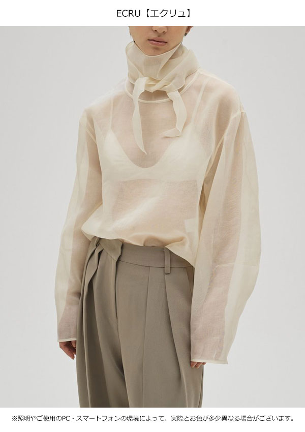 エントリーでポイント上乗せ 【即納】トゥデイフル TODAYFUL 2026springsummer トップス Sheer Tie Blouse シアータイブラウス 長袖 ミドル丈 12610415 26春夏 - メイン画像 3