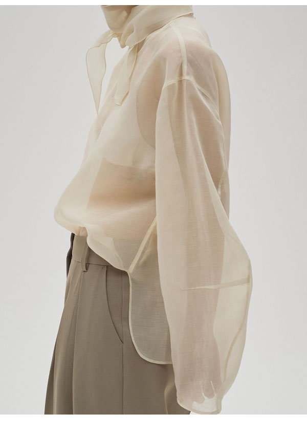 エントリーでポイント上乗せ 【即納】トゥデイフル TODAYFUL 2026springsummer トップス Sheer Tie Blouse シアータイブラウス 長袖 ミドル丈 12610415 26春夏 - メイン画像 9