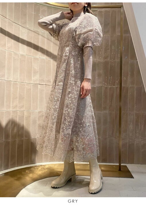 楽天市場 即納 リリーブラウン Lily Brown エンブロイダリーレイヤードワンピース レディース ワンピース ドレス 2way 長袖 半袖 リブニット ニットワンピ 刺繍 フレアシルエット 結婚式 オケージョン パーティードレス お呼ばれ Lwfo 結婚式 ダブルハート