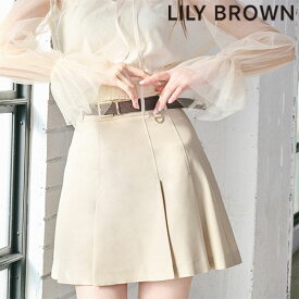 【期間限定 SALE12%OFF】 【即納】 リリーブラウン LILY BROWN ボトムス 24春夏 ベルト付きタックプリーツスカショーパン ミニ丈 スカート パンツ lwfp241064