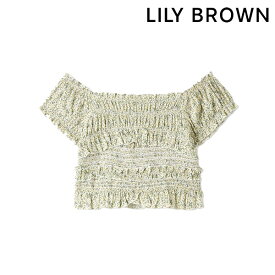 【毎日出荷中】【SALE10%OFF】【即納】 リリーブラウン LILY BROWN トップス シャーリングフリルトップス ミドル丈 半袖 lwft251185