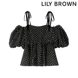 【SALE50%OFF】【即納】 リリー ブラウン LILY BROWN トップス 25秋冬 3wayジャガードペプラムビスチェ キャミソール ミドル丈 ペプラム lwft254184