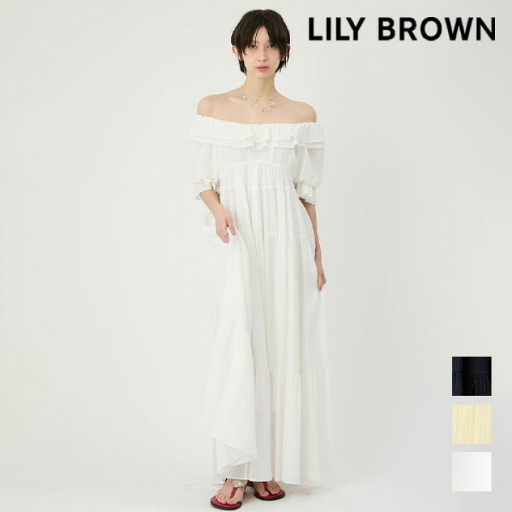 新作 リリーブラウン ワンピース 即納 新作10 OFF リリーブラウン LILY BROWN ワンピース 26春夏 フレアシャツミニワンピース ミニ丈 ドット lwfo264058