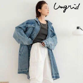 【限定P10倍】【SPRING SALE50%OFF】 【即納】 アングリッド ungrid 23winter ミドル丈デニムコート アウター ジャケット 長袖 ミドル丈 112350041301 23秋冬