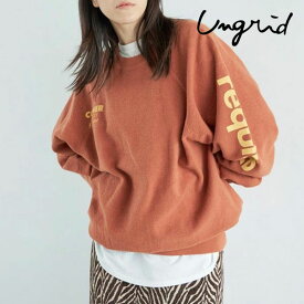 【限定P10倍】【SPRING SALE30%OFF】 【即納】 アングリッド ungrid 23winter リバースデザインロゴスウェット トップス レイヤード ミドル トレーナー 112352714701 23秋冬