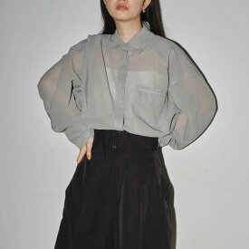 【即納】 TODAYFUL 2024springsummer トゥデイフル トップス Organdy Over Shirts オーガンジーオーバーシャツ ミドル丈 長袖 2024ss 12410410