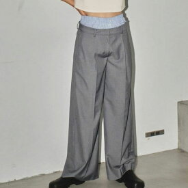 【即納】 TODAYFUL 2024springsummer トゥデイフル ボトムス Double Waist Trousers ダブルウエストパンツ ロング丈 2024ss 12410715